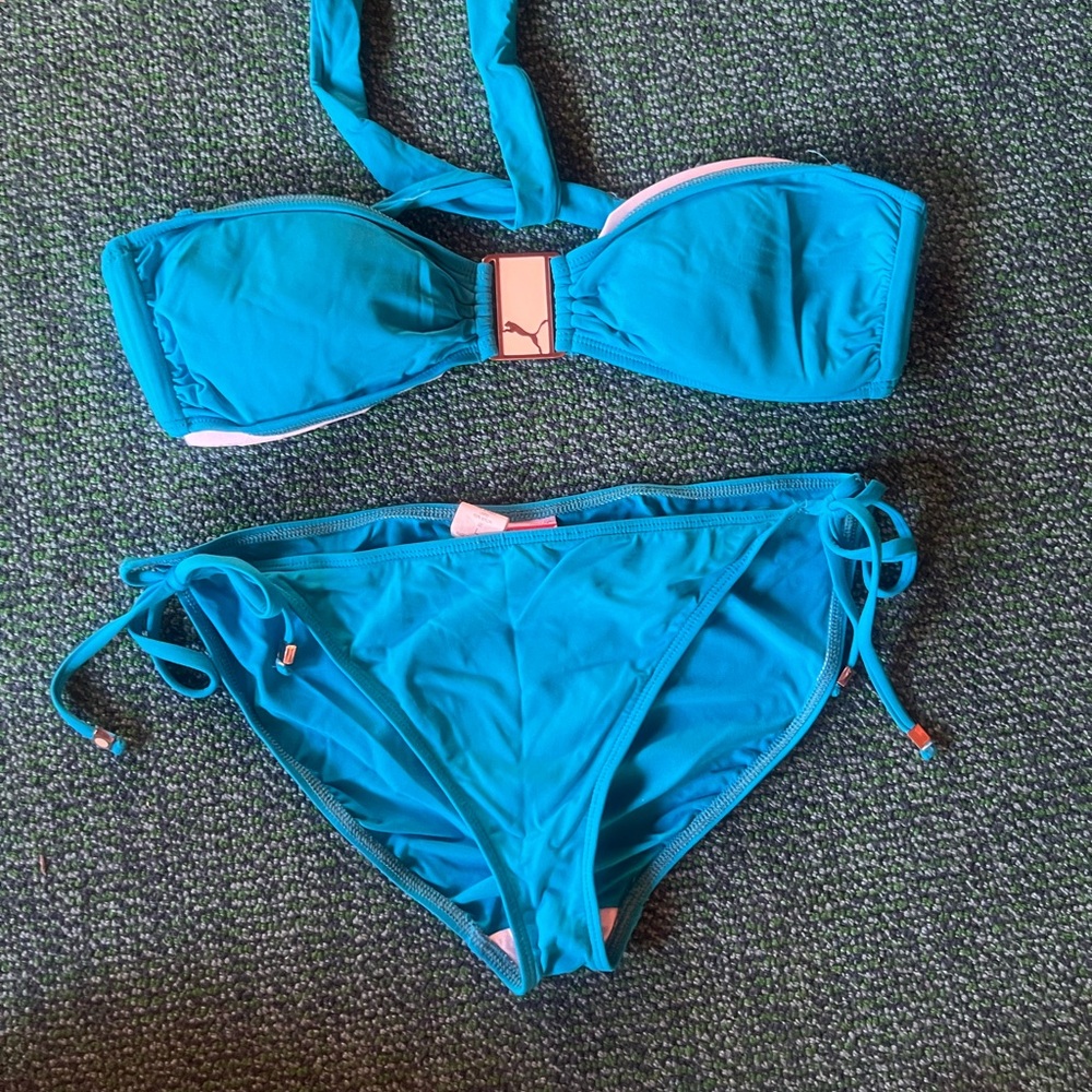 Puma Logo Blue Two Piece Bikini
